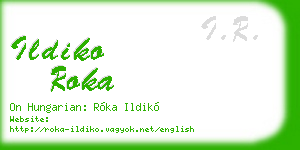 ildiko roka business card