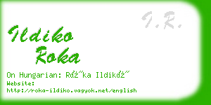 ildiko roka business card